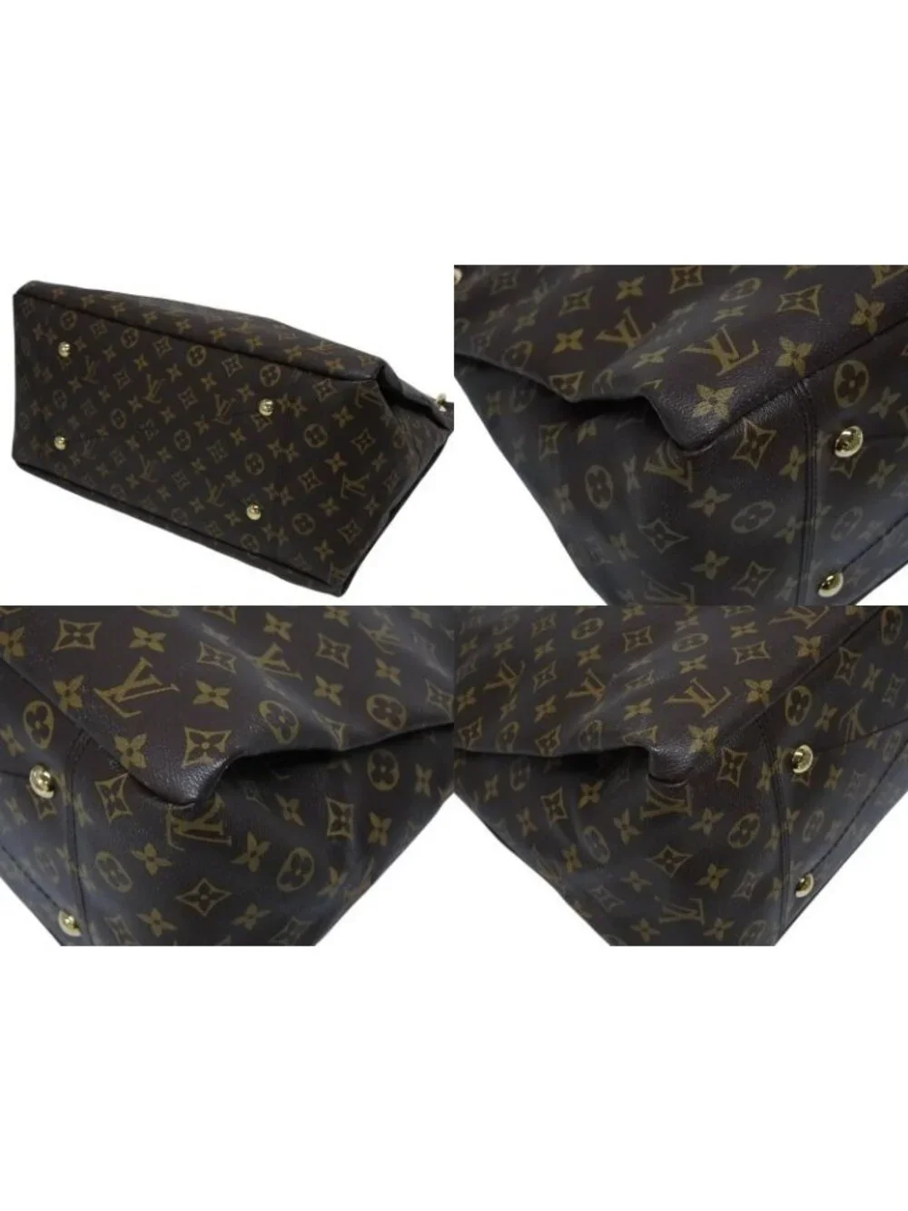 Louis Vuitton Artsy MM Shoulder Bag Monogram Leather Gold